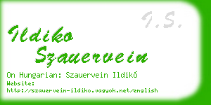 ildiko szauervein business card