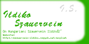 ildiko szauervein business card